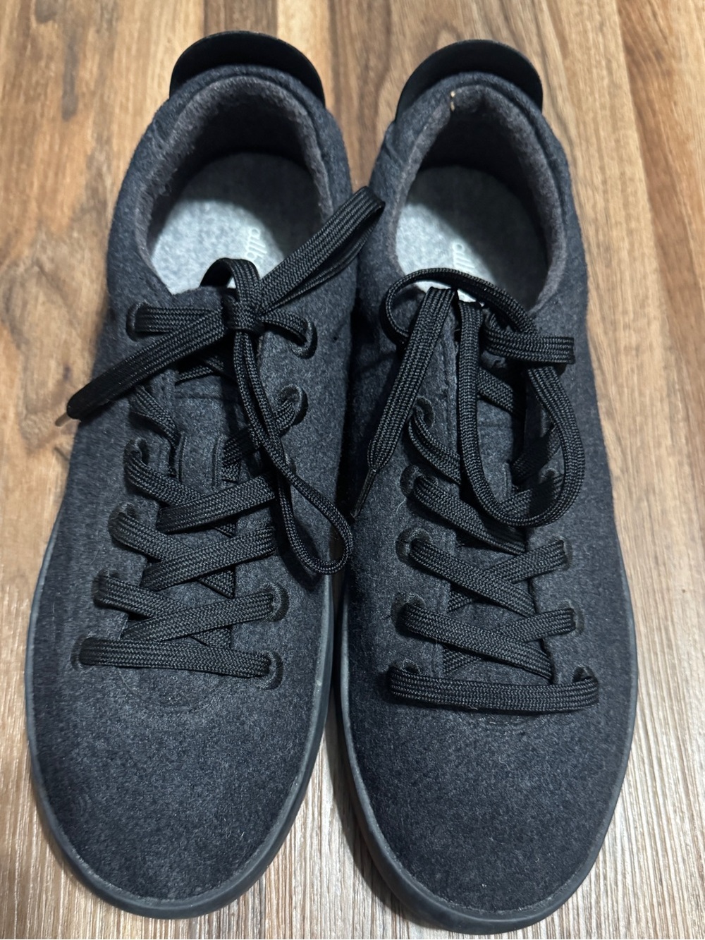 AllBirds Wool Piper Natural Black Walking Casual Low Shoe Sneaker Men's Size 12 - Picture 2 of 8